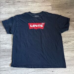 Levi's Men's Navy T-Shirt with Red Logo